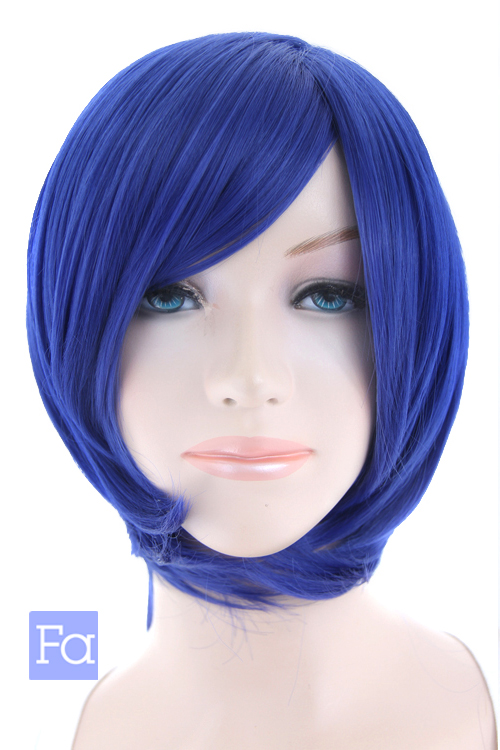 ディープブルー】[コスプレ ウィッグ]ショートボブ改【高温耐熱!!高