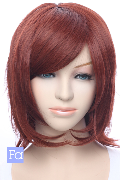 ブラウン ショートウィッグ レイヤーカット レッドブラウン】【コスプレウィッグ】ショートレイヤー改【高温耐熱