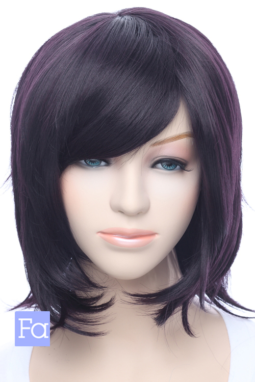 ブラックバイオレット】【コスプレウィッグ】ショートレイヤー改【高温