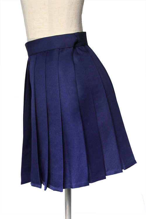 プリーツスカート【紺】S～LL【全7色】コスプレ衣装/アパレル 4000-4-nv 