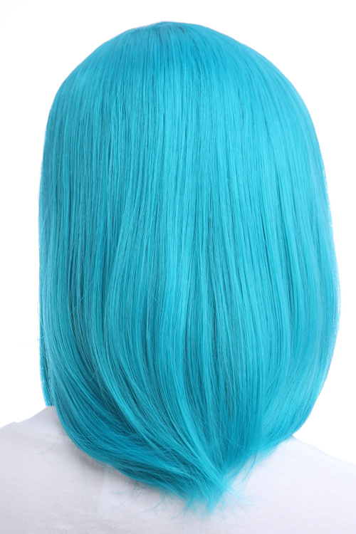 サイバーグリーン】ミディアム【コスプレウィッグ】【高温耐熱!!高品質