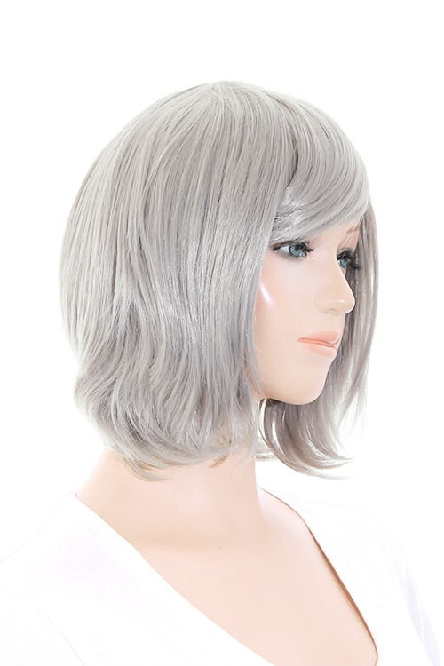 シルバーグレー】[コスプレ ウィッグ]ショートボブ改【高温耐熱!!高  