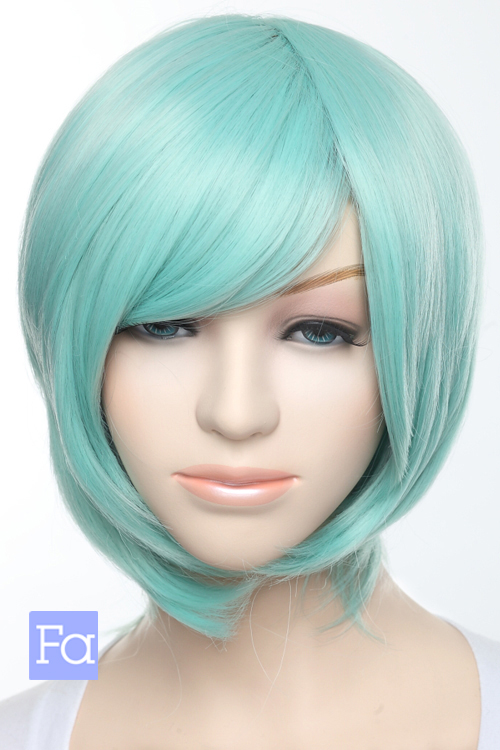 078【パステルグリーン】[コスプレ ウィッグ]ショートボブ改【高温耐熱
