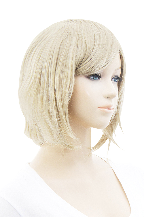 ライトクリーム】【コスプレウィッグ】ショートレイヤー改【高温
