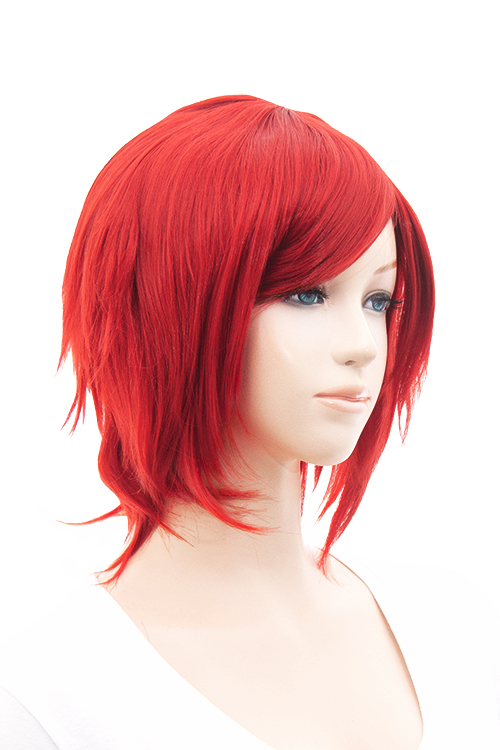 レッド】【コスプレウィッグ】ショートレイヤー改【高温耐熱!!高品質