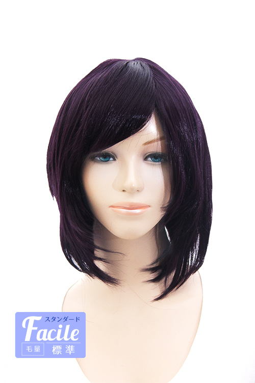 ディープバイオレット】【コスプレウィッグ】ショートレイヤー改【高温  