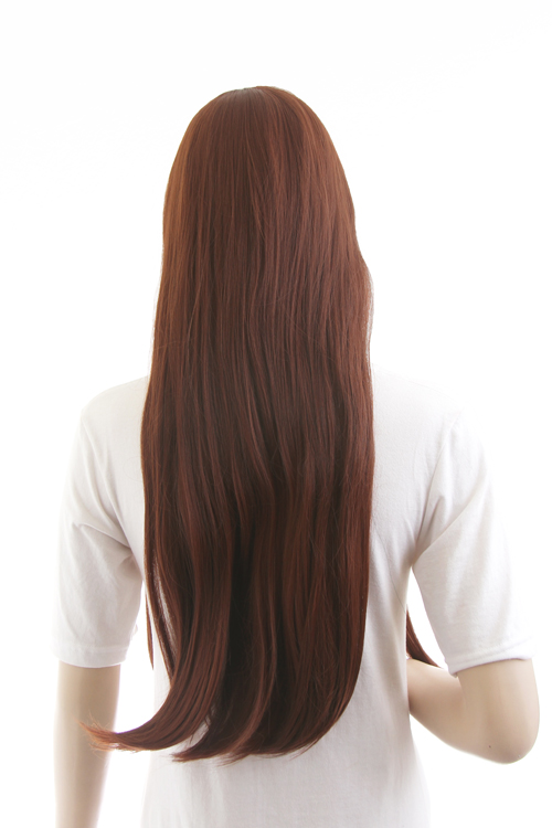 カカオブラウン】ロングストレート【ウィッグ】【高品質コスプレ☆フル