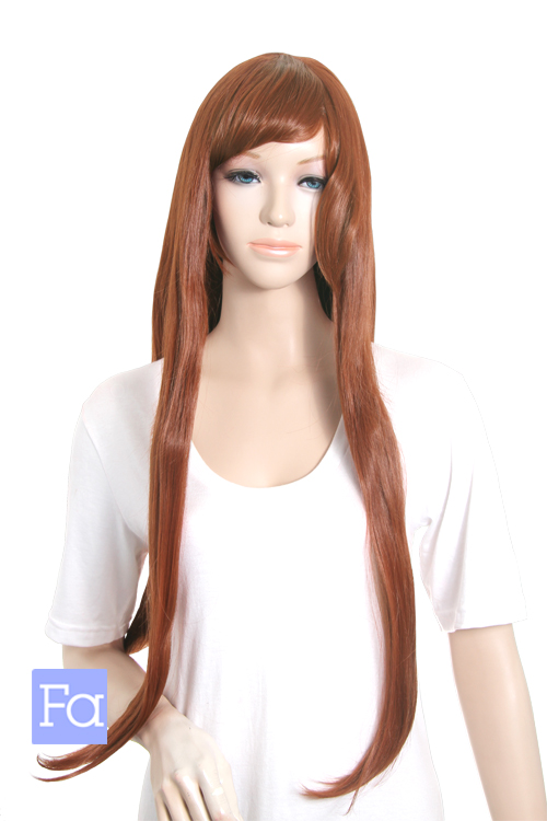オカセン ロングウィッグ ブラウン ココナッツブラウン】ロングストレート【ウィッグ】【高品質
