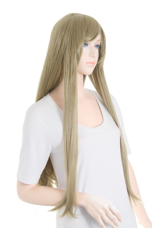 ブラウンロングストレートウィッグセット スフレブラウン】ロングストレート【ウィッグ】【高品質コスプレ