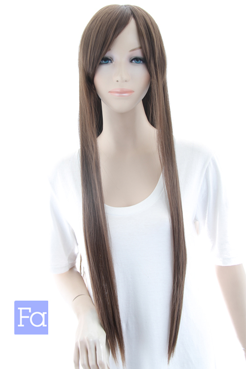 ビターブラウン】ロングストレート【ウィッグ】【高品質コスプレ