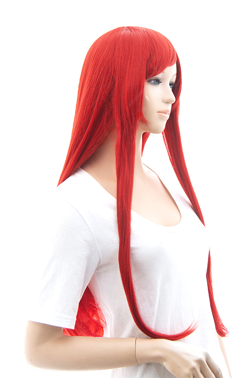 レッド】ロングストレート【ウィッグ】【高品質コスプレ☆フルウィッグ/wig】 コスプレウィッグ スーパーロング ストレート 欢都落兰 フルウィッグ 前髪 男女兼用 お洒落 原宿 ハロウィン 文化祭 学園祭 自然