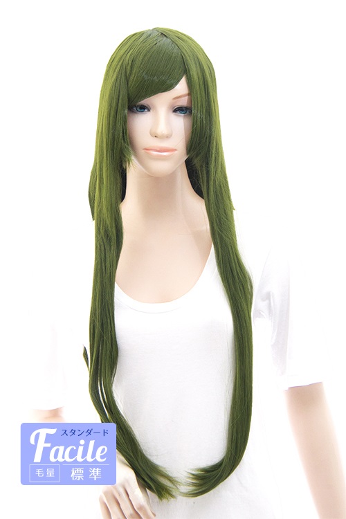 グリーンティー】ロングストレート【ウィッグ】【高品質コスプレ☆フル