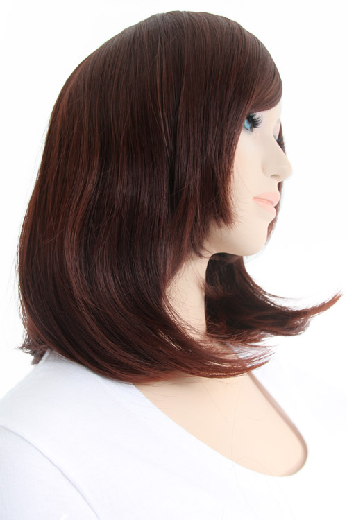カカオブラウン】ミディアム【コスプレウィッグ】【高温耐熱!!高品質