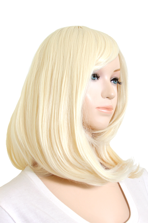 カスタードクリーム】ミディアム【コスプレウィッグ】【高温耐熱!!高