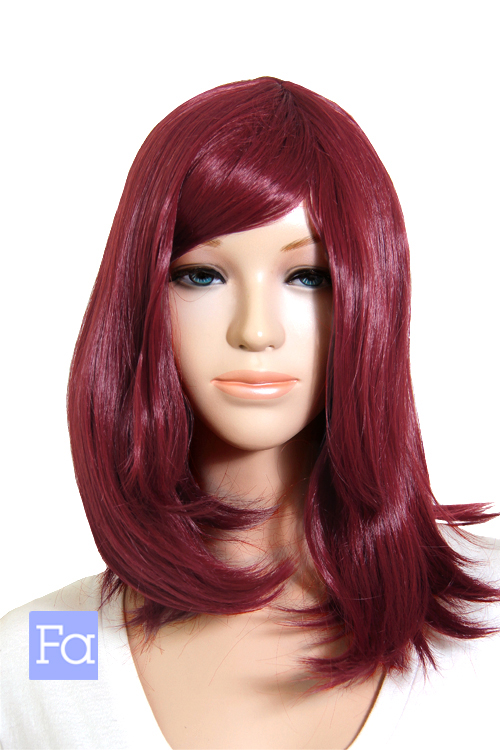 プリンセスレッド】ミディアム【コスプレウィッグ】【高温耐熱!!高品質