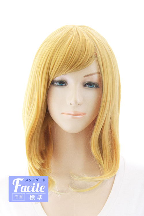 向日葵色】ミディアム【コスプレウィッグ】【高温耐熱!!高品質コスプレ