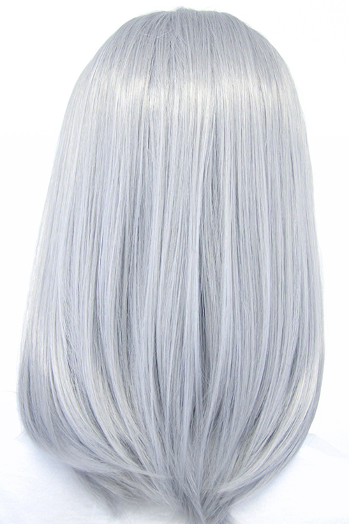 シルバーグレー】ミディアム【コスプレウィッグ】【高温耐熱!!高品質