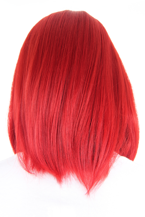レッド】ミディアム【コスプレウィッグ】【高温耐熱!!高品質コスプレ