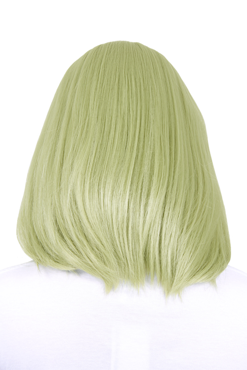 スプリンググリーン】ミディアム【コスプレウィッグ】【高温耐熱!!高