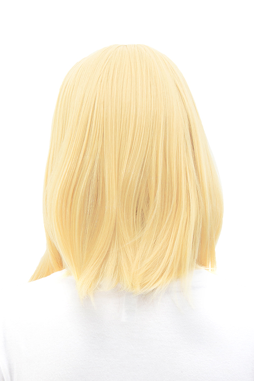 シャンパンゴールド】ミディアム【コスプレウィッグ】【高温耐熱!!高
