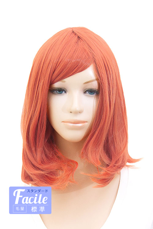 マンハッタンオレンジ】ミディアム【コスプレウィッグ】【高温耐熱!!高