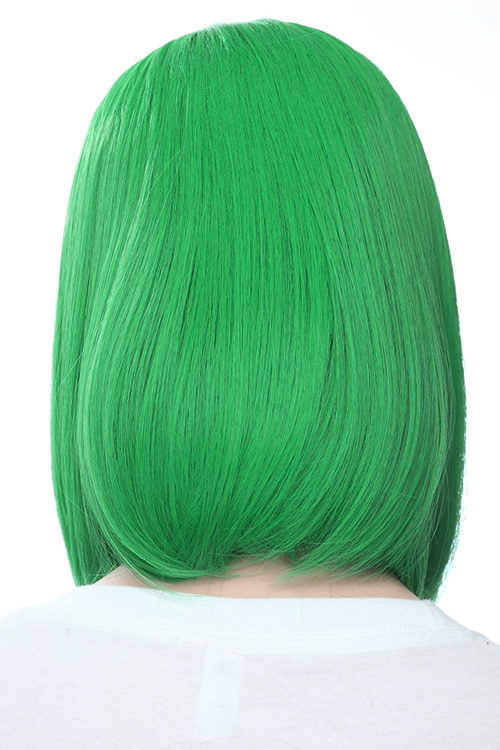 エメラルドグリーン】ミディアム【コスプレウィッグ】【高温耐熱!!高