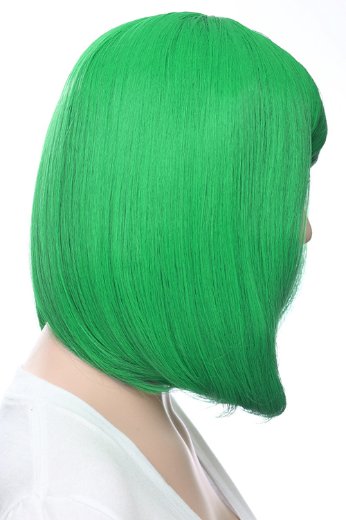エメラルドグリーン】ミディアム【コスプレウィッグ】【高温耐熱!!高
