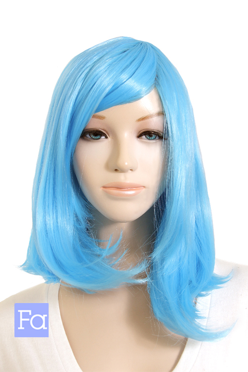 オリオンブルー】ミディアム【コスプレウィッグ】【高温耐熱!!高品質