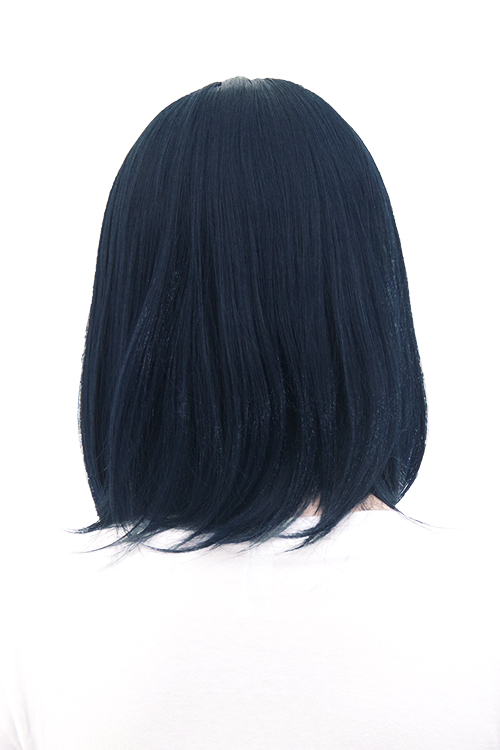 ブラックブルー】ミディアム【コスプレウィッグ】【高温耐熱!!高品質