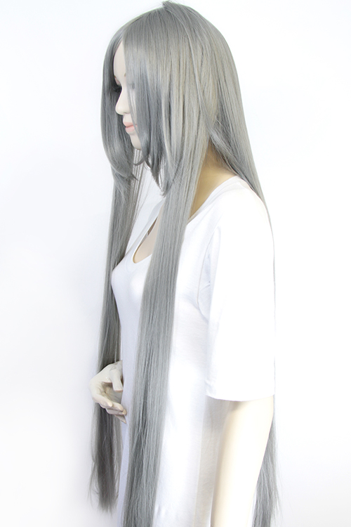 043【ダークグレー】【コスプレウィッグ】スーパーロング改【高温耐熱
