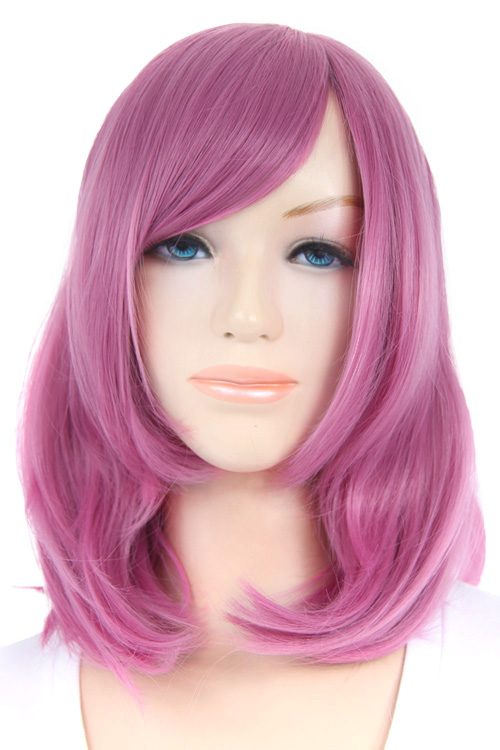 ブルーブラック】ミディアム【コスプレウィッグ】【高温耐熱!!高品質