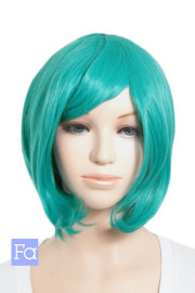 【ファンシーグリーン】[コスプレ ウィッグ]ショートボブ【高温耐熱!!高品質コスプレ★フルウィッグ/wig】