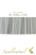 【ダークグレー】毛束 ex-171