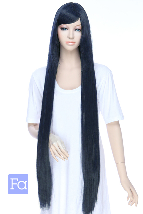スティールブラック】ロングストレート【ウィッグ】【高品質コスプレ
