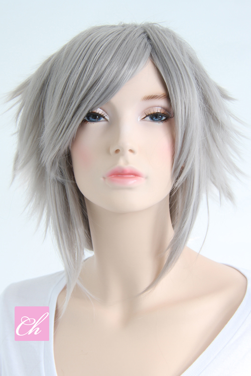 ウィッグオーダー サンプル シルバーグレー-Charmant-】ワイルドレイヤー【アレンジ加工向き