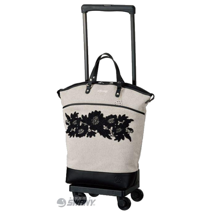 D-644　近沢レース店フローレンス  (L21)グレーＸブラック <T2キャスター・4輪ストッパー付>