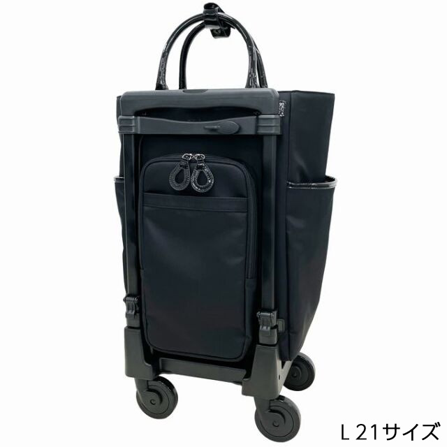 美品✨SWANY スワニー　D242 クレーペ　キャリーストッパー機能　ブラック Amazon | [スワニー] キャリーバッグ 折りたたみバッグ付 D-242