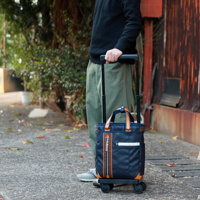D-650　SWANY×MOUSTACHE(M18)ネイビー＜T2キャスター・4輪ストッパー付＞