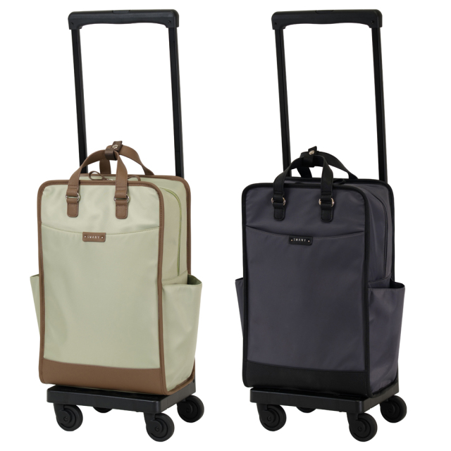 ◆未使用品◆ スワニーキャリーバッグ D-707 ベール L21サイズ セージ色 D-707 ベール L21 セージ / チャコールグレー <T2キャスター・4輪