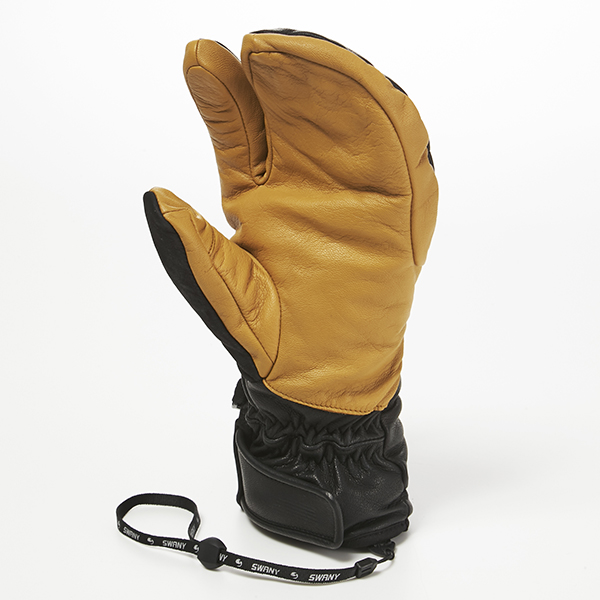 レザースキーグローブ Hawk Under 3 Finger Mitt(メンズ）SWANY GLOVES
