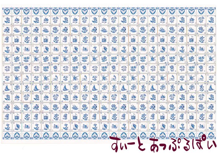 【クリックポスト可】【スペイン製】　ドールハウス用タイルシート　デルフト　 292x178mm　WM34433