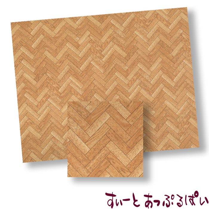 【クリックポスト可】【1/24サイズ】【スペイン製】　ドールハウス用フローリングシート　 175 x 131 mm　WM24031