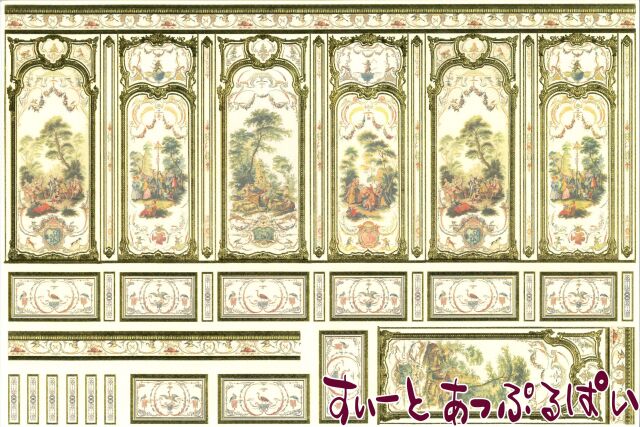 【スペイン製】　ドールハウス用　セクションパネル　400 x 265 mm　WM34810