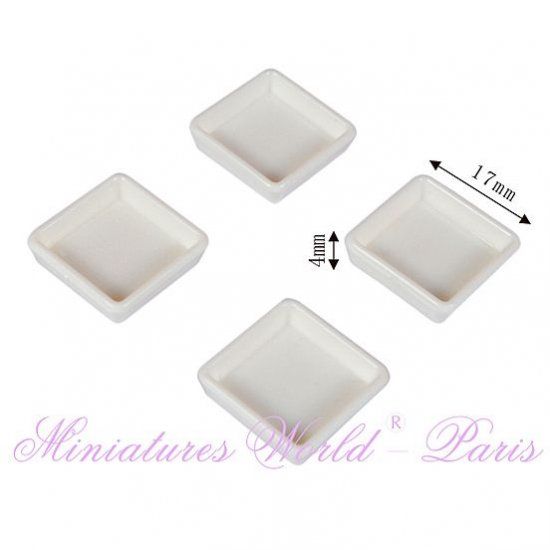 マイセン　角トレー　ディッシュ　6枚入　箱入り 10×11ｃｍ　✖️ 6 6cmポットや1.7号鉢用四角型枠トレイハーフ：5×5=25鉢用＋1.7号