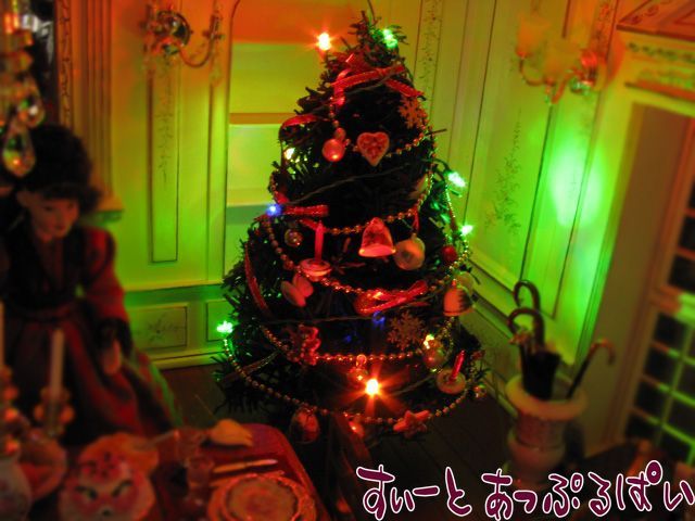 【3V電池式LED照明】 キラキラクリスマス☆カラフル点滅LED12球つきガーランド HKL-12CL