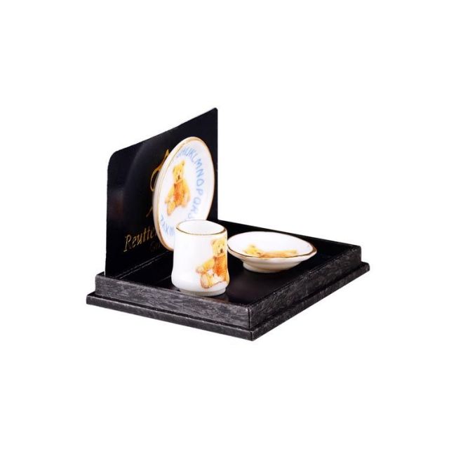 ロイターミニチュア】 テディベアの食器セット RP1653-5