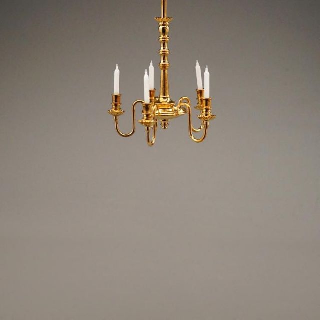 ロイターミニチュア】 ダミーシャンデリア ろうそく5灯 RP1891-0