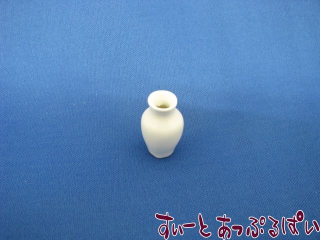 クリックポスト可】陶器の白い花瓶 その1 スリム型 SMSCV1
