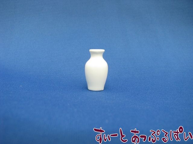 クリックポスト可】陶器の白い花瓶 その1 スリム型 SMSCV1