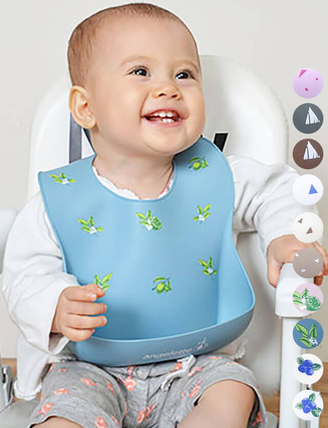プチギフトにもぴったり！お食事エプロン シリコンビブ スタイ [M便 6/6]【メール便可】